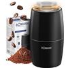 Bomann Macinacaffè elettrico Bomann® | per 60 g di chicchi di caffè | Macinatura variabile | 150 W | Lame in acciaio inox | Accessorio per macchine da caffè espresso e moka | KSW 6088 CB | Nero