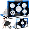 NZQXJXZ - Porta da calcio 3-in-1 per bambini, rete da calcio 150 x 120 cm, pali da calcio per giardino con 2 tessuti intercambiabili e una palla, borsa per il trasporto, facile da montare e pieghevole