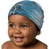 IMSPIRA Cuffia da nuoto Tessuto 501 per neonato/bebè 0-18 mesi Tessuto PBT Revolutional Shiro, Colori sublimati, Cuffia tessuto piscina per bambini di 1 anno e 2 anni.