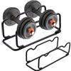 Zevmi Supporto per manubri, 1 pezzo: supporto per bilanciere piccolo, multifunzione, per la palestra, a casa, nero, 32 x 11 x 10 cm