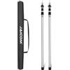 JAICOM Set di 2-4 aste telescopiche per Tenda da Sole, in Alluminio | Estensibili, Regolabili, 95-230 cm, Adatte per Campeggio, Tenda, telone, baldacchino, Spiaggia