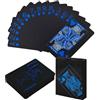 Dongcill Carte da Gioco in Plastica Impermeabili,Carte da Poker Professionali,Mazzo di Carte da Poker,Blu e Nero,Plastic Waterproof Playing Cards per Blackjack Texas Canasta Bridge Giochi di Carte per Adulti