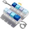 Quelcc 2 Pezzi Tastiera Fidget Toy, Portachiavi Fidget Tastiera, Antistress Divertenti, Portachiavi Antistress Fidget Clicker per Tastiera, con Pulsanti per Decompressione Decorazione