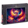Ulmer Puzzleschmiede - Puzzle da 2000 pezzi Phoenix - Il mitico uccello come motivo puzzle della collezione Farben & Fantasy