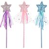 ASTER Stelle di scintillio bacchetta magica per ragazze, 3 pezzi, 25 cm, bacchetta magica per travestimento a forma di stella, bacchetta, angelo e fata, bastoni per compleanni, Halloween, Natale