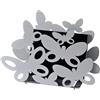ARTI & MESTIERI Portariviste Butterfly 45x33cm Grigio in Ferro