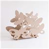 ARTI & MESTIERI Portariviste Butterfly 45x33cm Beige in Ferro