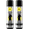 pjur superhero Energizing Glide - Gel lubrificante stimolante con ginkgo - effetto corroborante e stimolante - per uomini esigenti (100ml) (Confezione da 2)