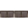 Amig - Griglia di Ventilazione in Alluminio - Colore Wengé - Adatta per Soffitti e Pareti Moderne - Griglia Quadrata con Zanzariera, Misure: 150 x 300 mm, Materiale: Alluminio (Confezione da 2)