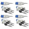 FANTON 73020 Adattatore industriale OPTIMUS da spina 2P+T a 1 presa CEE 2P+T 16A 220V (Confezione da 4)