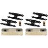 KOTARBAU® Set di 2 cerniere pieghevoli a forma di H, 20,5 x 10 cm, con cerniera centrale, cerniere per porta, in acciaio verniciato a polvere, colore nero, cerniera per finestra e cancello da giardino