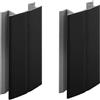 cyclingcolors 2x Connettore Zoccolino Battiscopa 120mm nero lucido Bordo Mobili Cucina Zoccolo Giunzione multiangolo angolare
