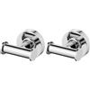 Ideal Standard A9116AA Serie IOM appendino doppio, cromato (Confezione da 2)