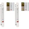 Amig - Chiusura da incasso per finestre e porte scorrevoli in alluminio - Serratura a gancio da incasso - Misure: 174 x 29 mm - Colore: Bianco - Bordo arrotondato - Installazione con viti