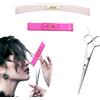 FENQURO 3 Pcs Utensili da Taglio per Capelli,Strumento di Taglio dei Capelli per Frangia,Tagliare i Capelli Clip,Casa Fai da Te Parrucchiere, con Forbici, per Bangs, Strati E Split Ends