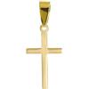 Alexander Castle Piccolo ciondolo a forma di croce in oro massiccio 9 carati, per donne, ragazzi e ragazze, con scatola regalo per gioielli, solo ciondolo, 18 mm x 10 mm, Oro giallo 9 carati