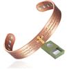 YINOX Bracciale magnetico in rame super forte per uomini e donne, croce con 8 magneti NdFeB oversize e confezione regalo di alta qualità (6,5 pollici)