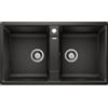 Blanco PRONTA CONSEGNA - SPEDIZIONE IMMEDIATA Lavello 2 Vasche Sopratop 86 x 50 cm Silgranit Nero ZIA 9 BLANCO 1526029 526029