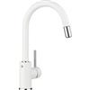 Blanco PRONTA CONSEGNA - SPEDIZIONE IMMEDIATA Miscelatore da Cucina Monocomando con Canna Alta Girevole Doccetta Estraibile Silgranit Bianco Blanco MIDA-S 1521457 - 521457