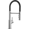 Blanco PRONTA CONSEGNA - SPEDIZIONE IMMEDIATA Miscelatore da Cucina Monocomando con Canna Alta Girevole Tubo flessibile in gomma nera Variazione del getto doccetta con supporto magnetico Cromato Blanco CATRIS-S Flexo 1525791 - 525791