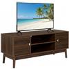 HOME DECO FACTORY, HD0562, Mobile TV Moderno in Legno Marrone, Design Elegante e Raffinato, contenimento ottimizzato, Compatibile con Tutti i televisori, Dimensioni 110 x 48 x 40 cm, Colore Marrone