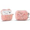LEWOTE Custodia in Silicone Compatibile con Apple Airpods Pro 2 & Pro Divertente Carino Anti-Lost Cover[Supporto Ricarica Wireless] (Polvere Luminosa)