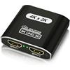 Zecamin HDMI Splitter 1 entrée 2 sorties, répartiteur HDMI 4K pour doubles moniteurs, répartiteur HDMI alimenté pour écran miroir, duplicateur 1x2 supportant 3D HD 1080P pour Fire Stick Xbox PS Roku Blu-ray