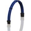 LINKUP - AVA 30cm PCI-e 8 (6+2) pin GPU Cavo di Prolunga per PC Personalizzato con Guaina Intrecciata per Alimentatore PSU con Pettini┃Design Robusto e Rigido┃Confezione Singola┃300mm - Blu Nero