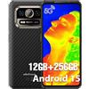 Ulefone Armor 25T Pro Rugged Smartphone 5G con Termografia, 12GB+256GB/SD-2TB Android 15, 6.78 FHD+ 120Hz, Fotocamera 64MP+50MP Telefono Indistruttibile 6500mAh Batteria, Ricarica rapida da 33W Nero
