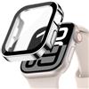 YuiYuKa Custodia Rigida Impermeabile compatibile per Apple Watch Series 10/9/8/7 46mm 42mm 45mm 41mm con Protezione Dello Schermo in Vetro Temperato, per iWatch 6/5/4/SE 44mm 40mm Full Cover Protettiva [HD]