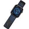 Tefeca Fortitude Series Bracciale per Apple Watch/Apple Watch Ultra, cinturino/sostituzione bracciale compatibile con Apple Watch (49/45/44/42mm S/M, larghezza standard in nylon onice)