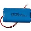 XINLANTECH Batteria ricaricabile agli ioni di litio da 3,7 V, 5200 mAh, 18650, 1s2p, con connettore Jst PH2.0/2P per altoparlante Bluetooth, luce solare, torcia elettrica e altro ancora, confezione da