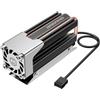 GRAUGEAR | Heatpipe Cooler | per M.2 NVMe SSD (2280) | 25 mm PWM ventola silenziosa | 4 cuscinetti in silicone | rame | alluminio | G-M2HS03-F