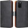 ROJIOJIO Cover per Samsung Galaxy S20, Premium Pelle PU Portafoglio Flip Libro Libretto Custodia con [Chiusura Magnetica] [Supporto] [Porta Carte] per Samsung Galaxy S20, Nero