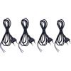 TNSLAND 4PCS Cavo Euro con Spina Cavi di Alimentazione 2 Poli 1,5 m, Cavo di alimentazione tipo C CEE7 con Spina Tipo C per Lampada con Estremità Aperta, HO3VVH2-F per uso domestico e varie occasioni