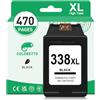 COLORETTO 338 XL Nera Cartuccia d'inchiostro Sostituzione per HP 338 338XL Compatibile con PSC 2355 2350 1610 2305 PhotoSmart C3170 7850 2610 2575 Officejet 6210 Deskjet 6540 5740 5743 Nero