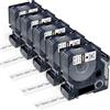 Invoker 5er a45803 Compatibile con Dymo D1 Nastro per etichette 19mm x 7m Nero su bianco Nastri 3/4'' 23' 45803 45803s S0720830 per Labelmanager 350D 360D 400 420P 450D 500TS 640CB Labelpoint 300 350