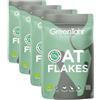 GreenTahr TO THE TOP Green Tahr Fiocchi di Avena Integrale BIO 1 Kg. Avena Premium Senza Glutine e Senza Avenina, Instantanea, Ricca di Fibra. Ideale per preparare Porridge (Confezione da 4)