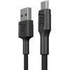 Green Cell KABGC23 USB cable USB 2.0 0.3 m USB A Micro-USB B Black [KABGC23]
