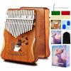 laqula Kalimba 17 Tasti Pianoforte a Pollice - Gattino Strumento Musicale Professionale Mbira Sanza Finger Piano con Istruzioni per Lo Studio Martello per Accordare Regalo per Bambini Adulti