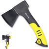 Xforst Ascia da Campeggio UX23, Accetta Outdoor con Protezione Lama e Rivestimento Antiaderente, Manico in Fibra di Vetro, Lunghezza 23 cm