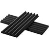 Omtofo 50 Pezzi Guide di Bloccaggio per Strisce Frangivista, Clip di Fissaggio in PVC, Strisce di Fissaggio Universali Binari di Serraggio per Giardino Tappetini a Doppia Asta Antracite