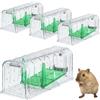 CAIXINYI 4 pezzi Trappola per topi, trappola dal vivo della trappola del Trappole per topi interno vivi di piccole e medie dimensioni, mouse con scatola esca del Trappola per topi per il mouse riutilizzabile