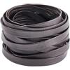 GORGECRAFT 5mx8mmx1mm Striscia di Cuoio A Doppia Piega Cinghie di Cuoio Pieghevoli Cordino Piatto in Pelle di Agnello Bordo in PU Filo Intrecciato caffè per Artigianato Creazione di Gioielli Utensili