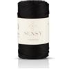 S SENSY Sensy Premium - Corda in poliestere 100% polipropilene, 3 mm, 100% polipropilene, per macramè, 3 mm, per borse all'uncinetto, macramè, filo per uncinetto, regalo per maglieria (nero)