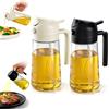 Dictien Spruzzatore per olio 2 in 1,Spruzzo di Olio per Friggitrice ad Aria Calda 470ml,Spray Olio Per Friggitrice ad Aria, Erogatore di Olio Della Bottiglia da Cucina per Cucina (Beige + Nero)