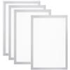 PATIKIL Cornice Magnetica per Foto A4, 4pz Cornici Magnetiche Autoadesive per Esposizione di Foto Riutilizzabili a Doppia Faccia per Frigorifero Finestra Parete Opere Arte, Argento