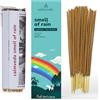 CALMVEDA Incenso Pioggia Fresca Terra - (80 incenso bastoncini naturali) Pulito Niente Carbone Incenso | Aroma Petricore di Terra Bagnata, Meditazione Profonda bastoncini incenso profumati