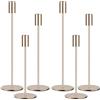 LCXCXY Set Portacandele da 6 pezzi, 6 Candelabro dorati, 3 Porta Candele da Tavolo Cilindrico di diverse altezze. Candelabri è adatto per Porta Candela matrimoni, feste di compleanno e Candele Decorative