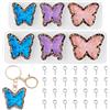 PH PandaHall PandaHall - 2 stampi in silicone per ciondoli a forma di farfalla, a forma di ali di fata, stampi in resina con vite a occhiello, per gioielli in resina epossidica